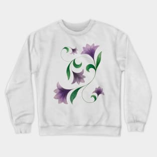 purple flower Crewneck Sweatshirt